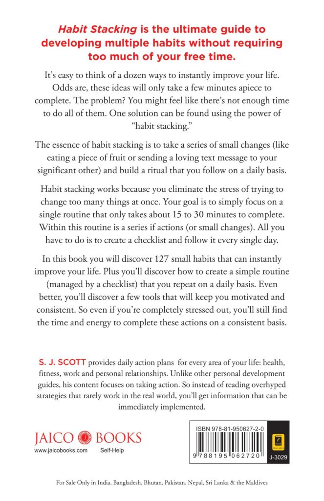 Buy Habit Stacking by S. J. Scott online - Jaico Publishing House