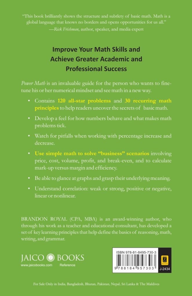 Buy Power Math by Brandon Royal online - Jaico Publishing House